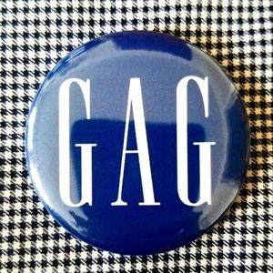 2.25 inch gag button badge pin